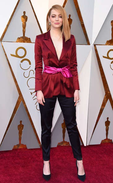 EMMA STONE in Louis Vuitton at the 2018 Oscars, Red Carpet Event: Celebrity Outfits,  Celebrity Fashion,  Hollywood Award Function,  Red Carpet Pictures,  Red Carpet Dresses,  Red Carpet Photos,  Oscars  