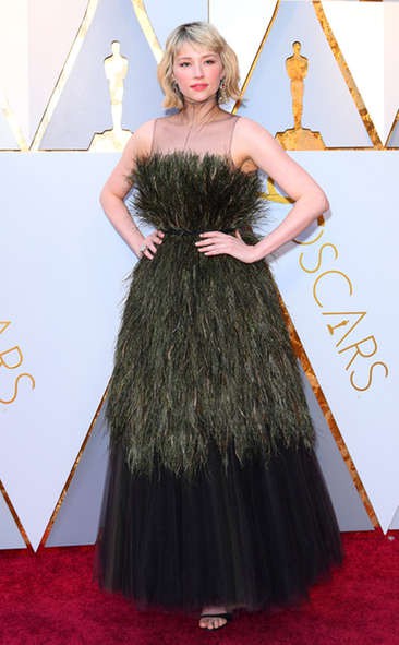 HALEY BENNETT at the 2018 Oscars, Red Carpet Event: Red Carpet Dresses,  Celebrity Fashion,  Red Carpet Photos,  Oscars  
