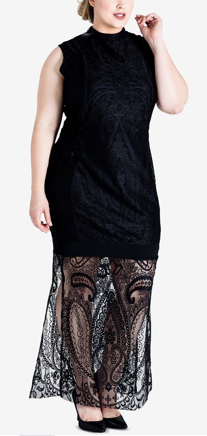 Plus Size Lace Maxi  Dress - Plus Size Cocktail Dress Stylish Cocktail Outfit For Plus Size Women: Cute Cocktail Dress,  Cocktail Dresses,  Girls Outfit Plus-Size,  Plus Size Party Outfits,  Cocktail Plus-Size Dress  