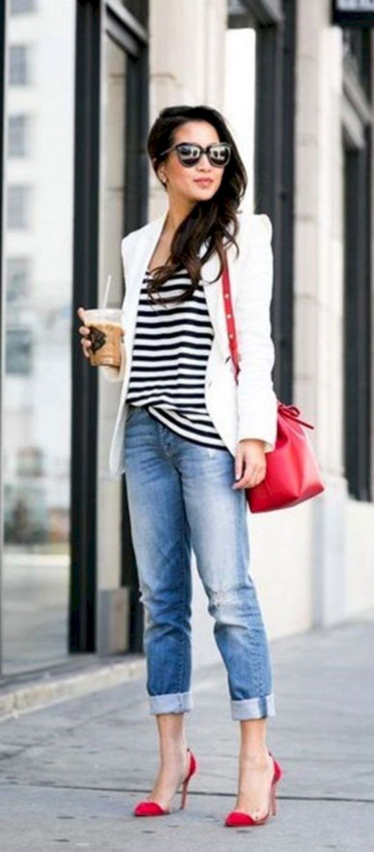 Outfits con blazer blanco, Casual wear: High-Heeled Shoe,  Blazer Outfit,  Formal wear,  Casual Outfits,  Blazer  