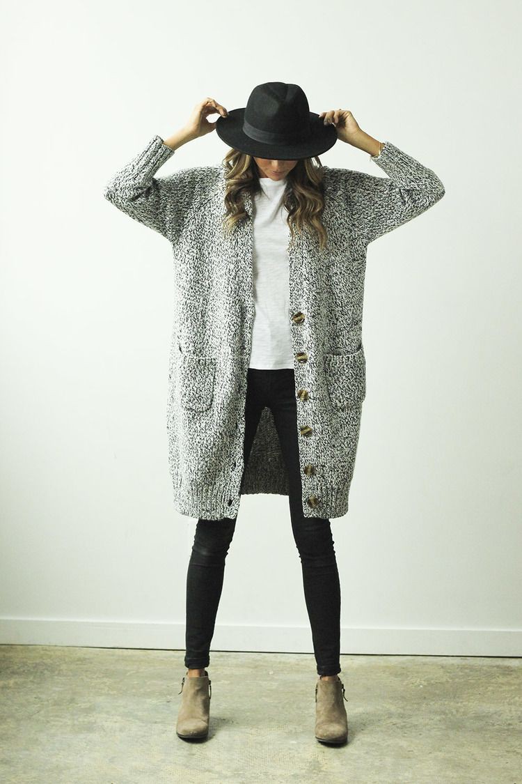 Salt and pepper cardigan outfit ideas: Crop top,  winter outfits,  Long Cardigan Outfits,  Cardigan  