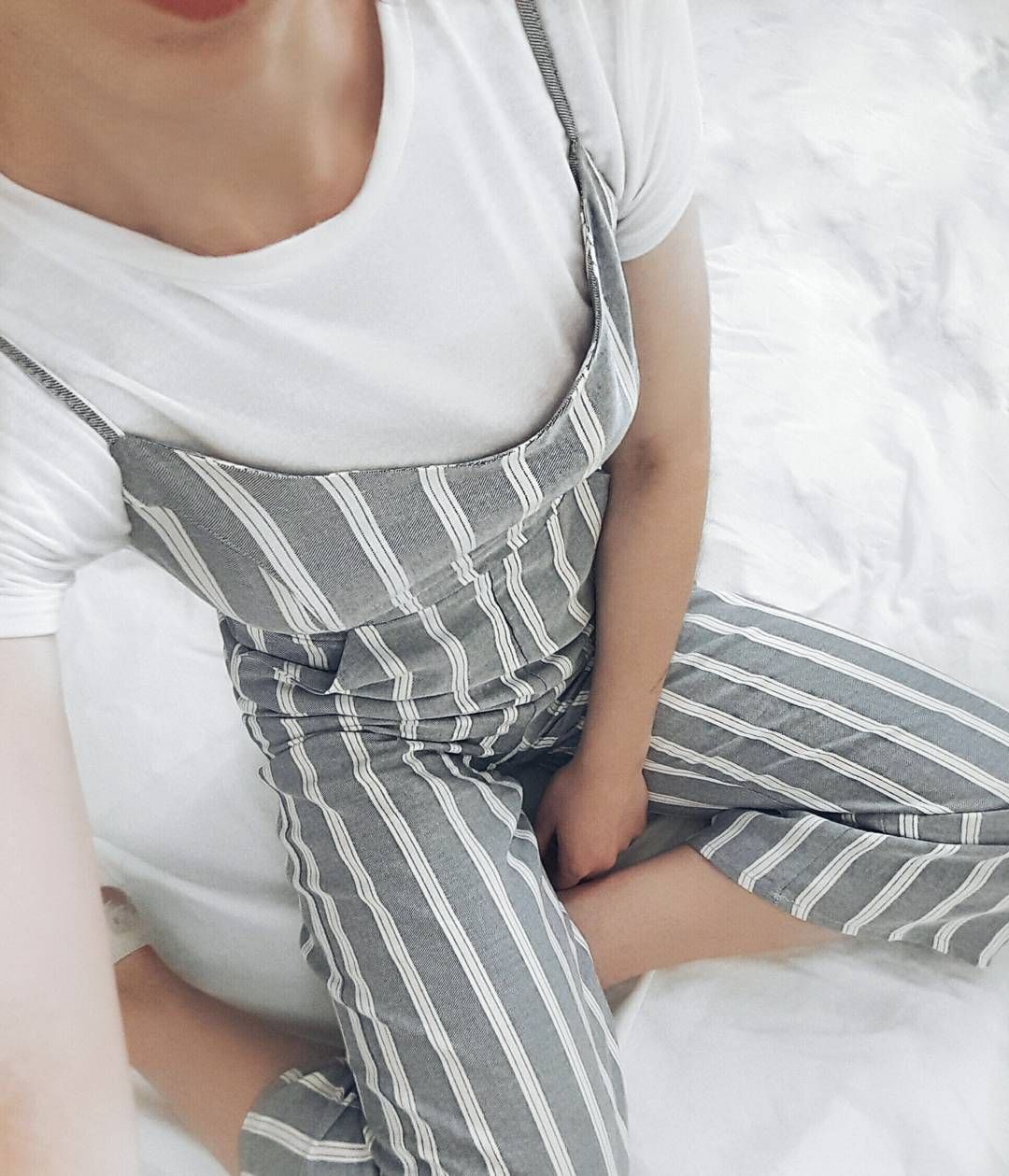 Jumpsuit outfit white shirt, Crop top: Crop top,  Pant Outfits  