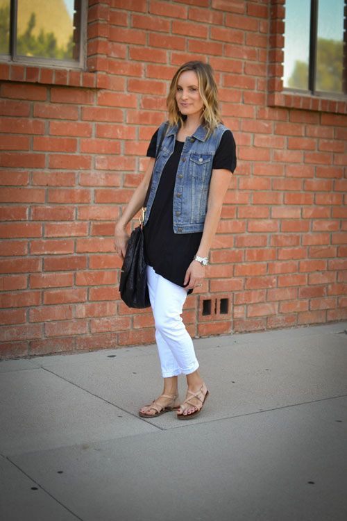 Outfits With White Denim, Pattern M: White Denim Outfits  