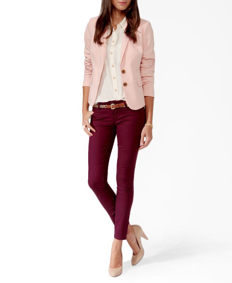 What To Wear With Burgundy Pants