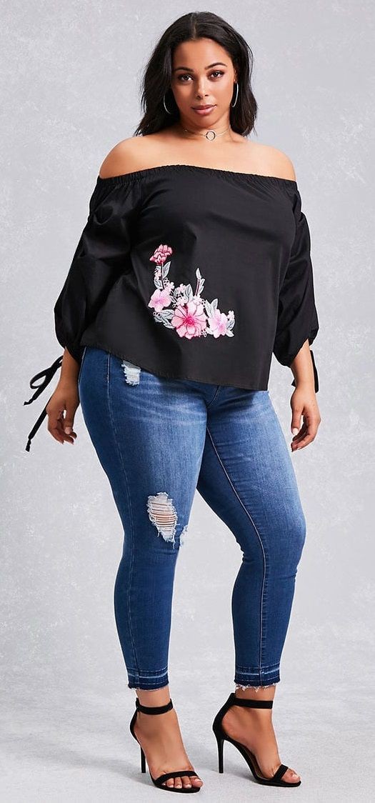 Latest Clothing For Plus-Size Women: Plus size outfit,  Casual Plus-Size Outfit,  Curvy Teen Outfits  