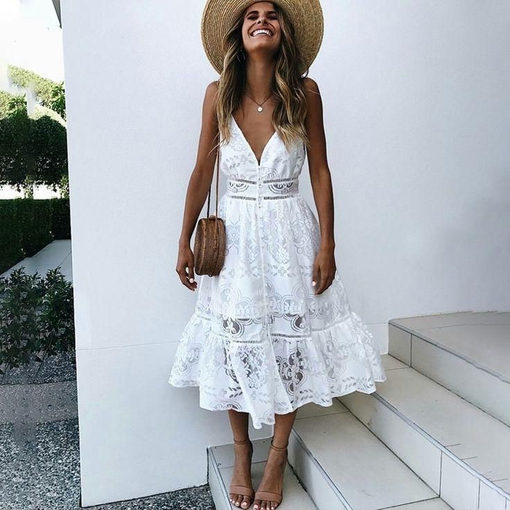Chic Summer Outfit Ideas For 2020, Backless dress, Spaghetti strap: summer outfits,  Backless dress,  Spaghetti strap,  Sleeveless shirt,  Casual Outfits  