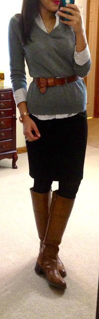 Wonderful Skirt And Boots Outfits Ideas For Women: Skirt And Boots Outfit,  Skirt Outfits  