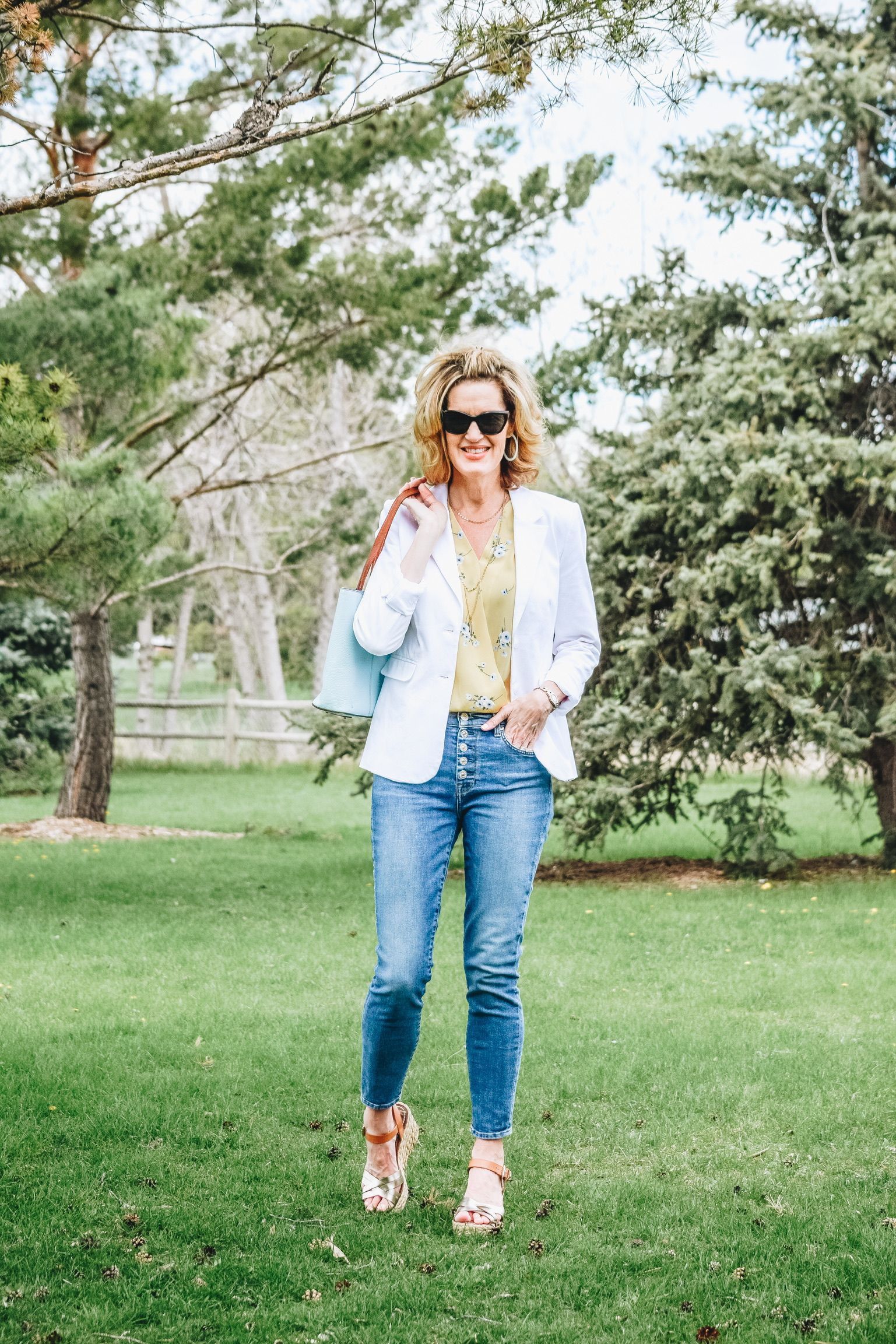 Elegant White Blazer Outfit: Blazer Outfit,  Photo shoot  