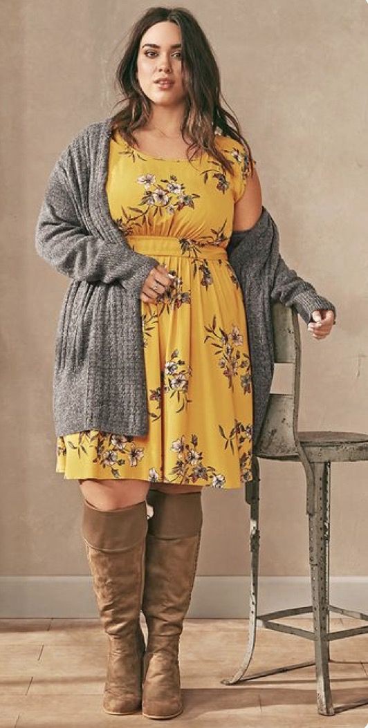 Vestido con botas para gorditas: Plus size outfit,  Petite size,  Plus-Size Model,  Maxi dress,  Clubbing outfits  