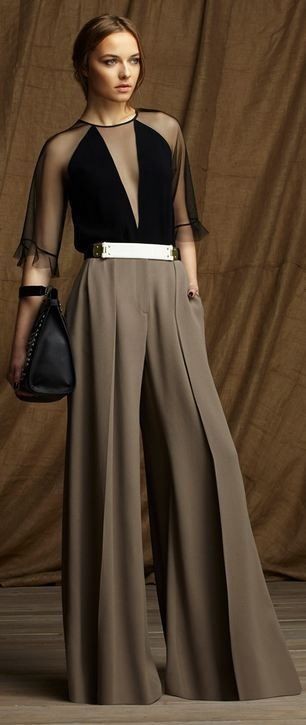 Latest Flare Palazzo Pants For Brunch I love the palazzo p...: Casual Outfits,  Palazzo Outfit Ideas,  Palazzo And Crop Top,  Palazzo Clothes,  Palazzo Dresses  