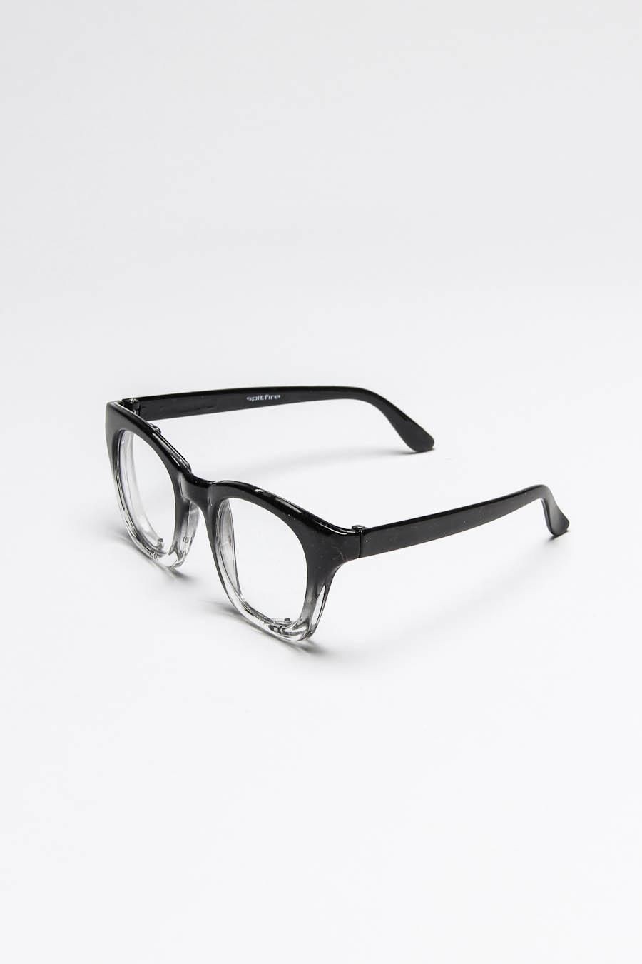 Black and clear frame glasses: Nerdy Glasses,  Warby Parker  