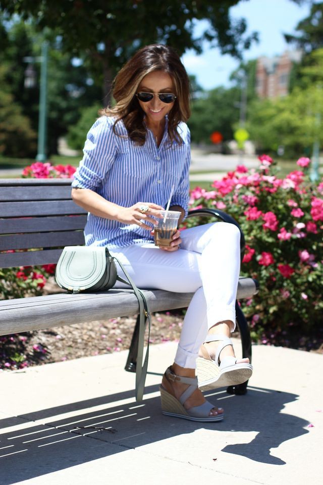 Outfits With White Denim, Dress shirt: shirts,  White Denim Outfits  