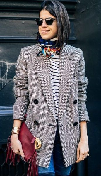 Casual Checkered Blazer Outfit: Checkered Blazer Outfit,  Stylish Plaid Blazer Street Style,  Street Style Plaid Blazer,  Plaid Blazer Style,  Trendy Plaid Blazer,  Plaid Blazer Ideas  