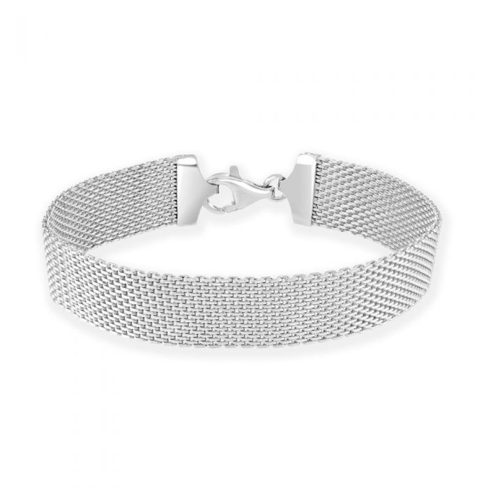 Sterling Silver 12mm Mesh Bracelet £62.00 | Mesh Bracelet | Mesh ...