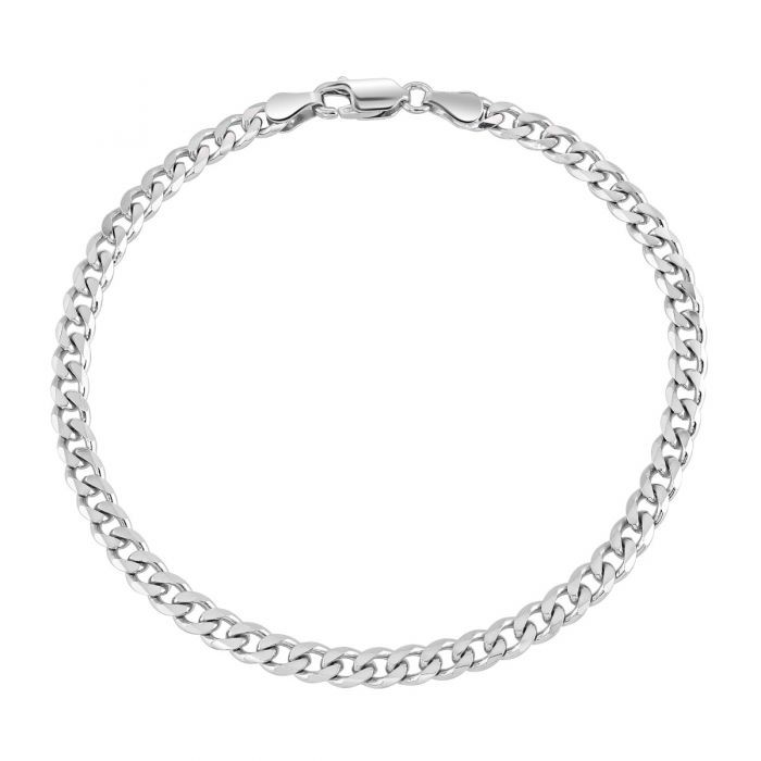 Sterling Silver 4.3mm Diamond Cut Curb Link Bracelet £21.00: bracelet  