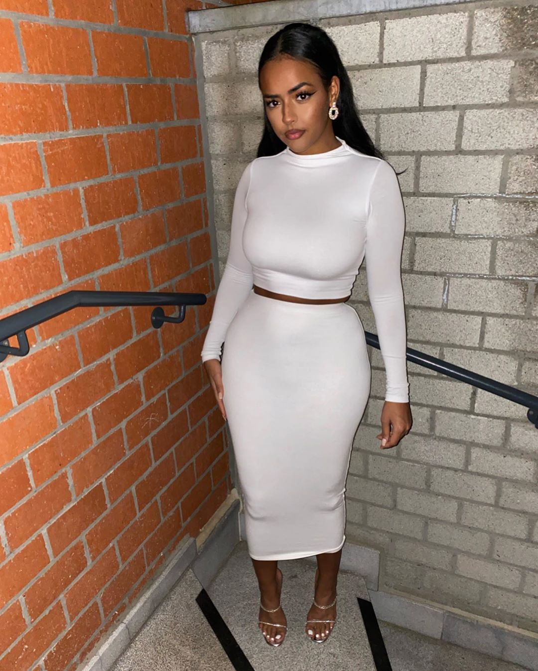 white outfits for women with cocktail dress, outfit designs: Cocktail Dresses,  Crop top,  White Dress,  Pencil skirt,  White Cocktail Dress  