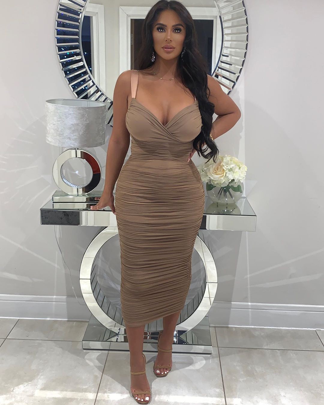 brown outfit ideas with cocktail dress, cute and sexy Hairstyle: Cocktail Dresses,  Brown Outfit  