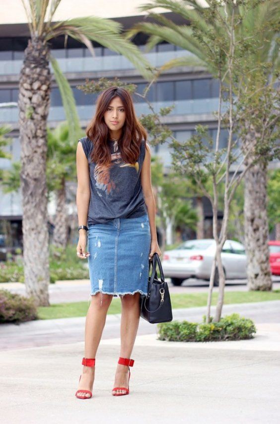 How to Style your Denim Skirt | Summer Outfit Ideas 2020 | | Denim ...