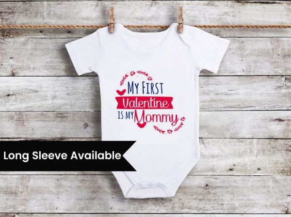 My First Valentine's Day Baby Onesie - Newborn Valentine Outfit: Baby Outfit  