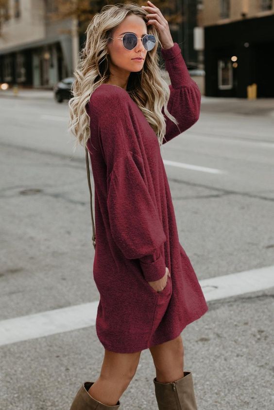 Dress | Casual Styling Outfits | Casual Outfits, Casual wear, Magenta And  Maroon Outfit