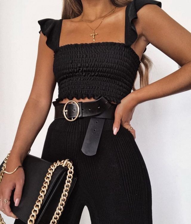 Colour outfit ideas 2020 o belt outfit, fashion accessory, fashion model: Black Outfit,  fashion model,  Fashion accessory  