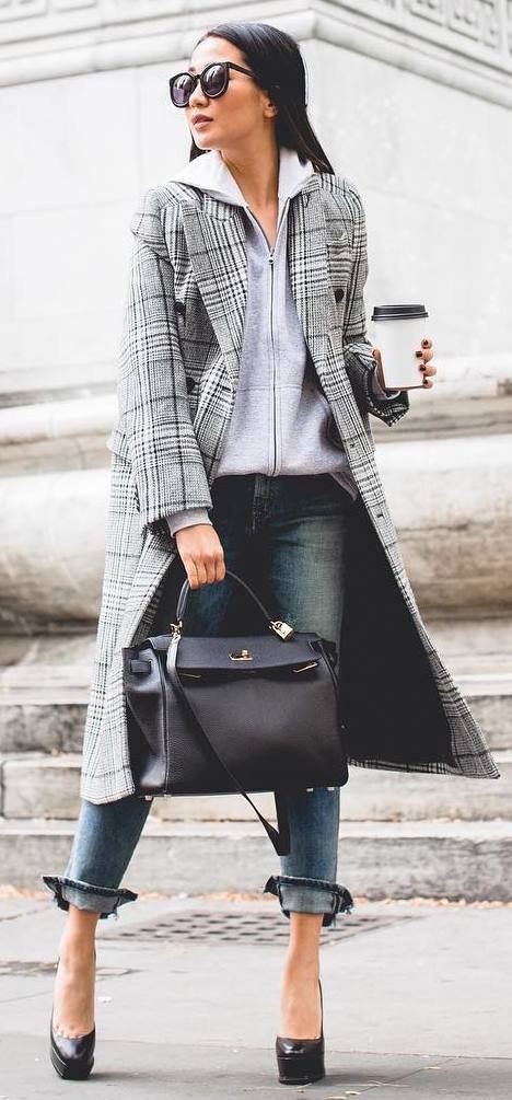 Outfit informal coat outfit, street fashion, casual wear | Boyfriend