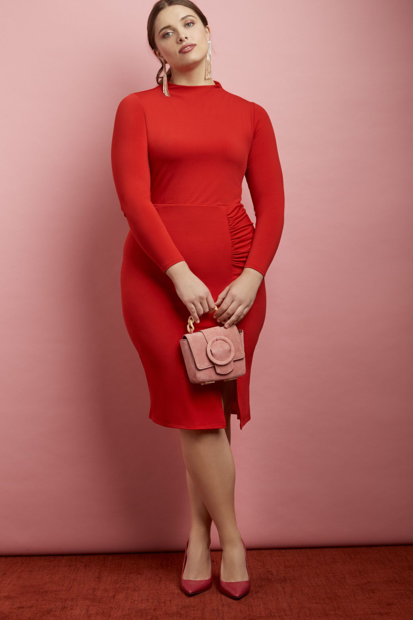 Red cute outfit ideas with cocktail dress: Cocktail Dresses,  Ashley Stewart,  Plus size outfit,  Red Outfit,  Fashion To Figure  