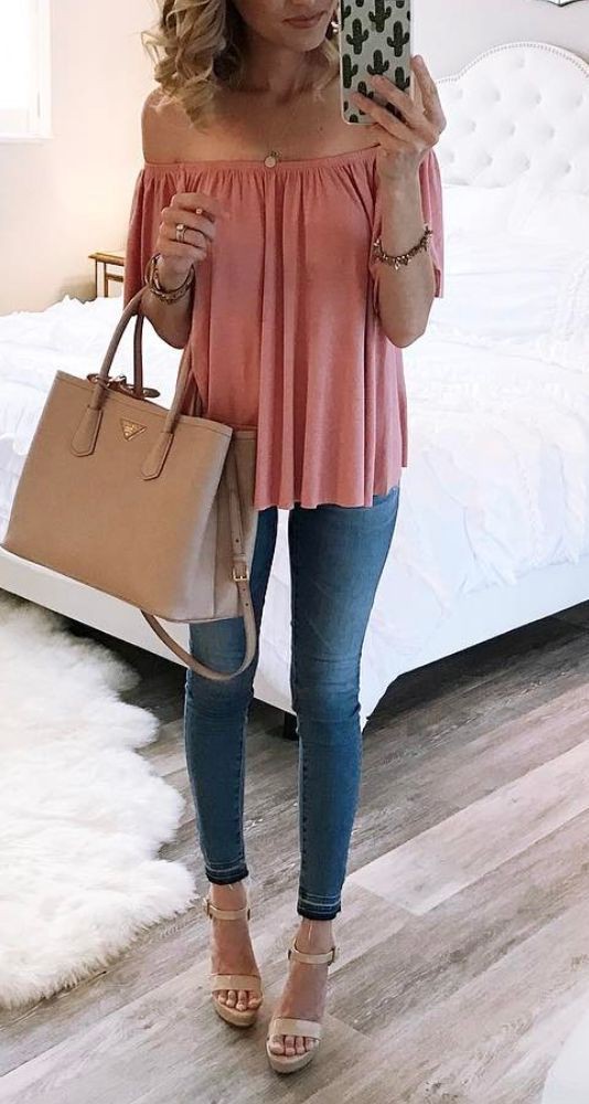 Beige and brown jeans, outfit designs, footwear: Spring Outfits,  Beige And Brown Outfit  