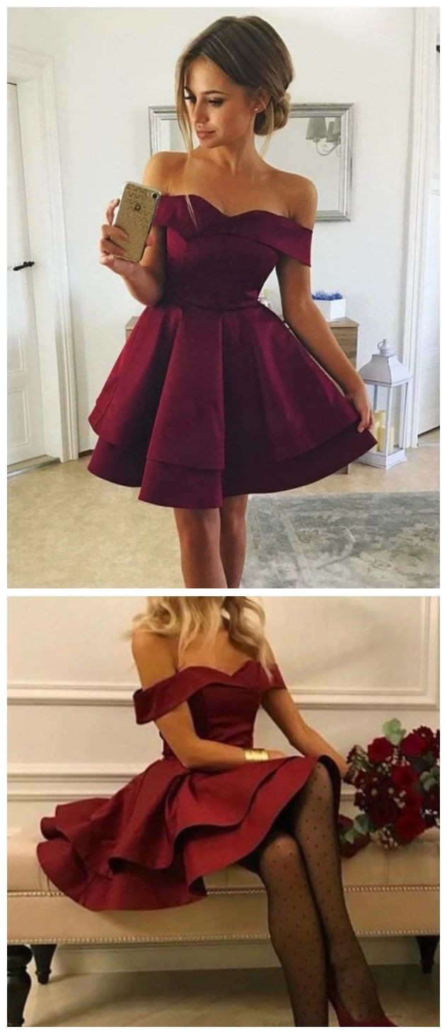 Off the shoulder prom dress short: Cocktail Dresses,  Evening gown,  Strapless dress,  Prom Dresses,  Bridal Party Dress,  Maroon And Purple Outfit  