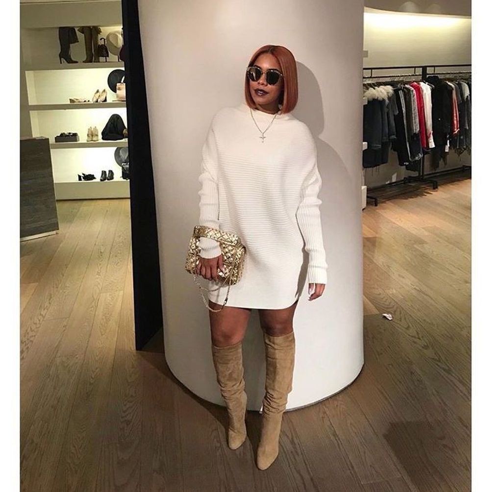 Beige and white colour outfit ideas 2020 with miniskirt, trousers, sweater: Fashion outfits,  Boot Outfits,  Street Style,  Beige And White Outfit  