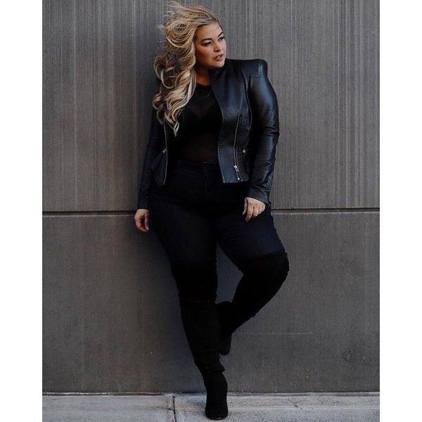Plus size value fashion plus size clothing, plus size model: winter outfits,  Leather jacket,  Black Outfit,  Ashley Alexiss,  Winter Outfit Ideas  