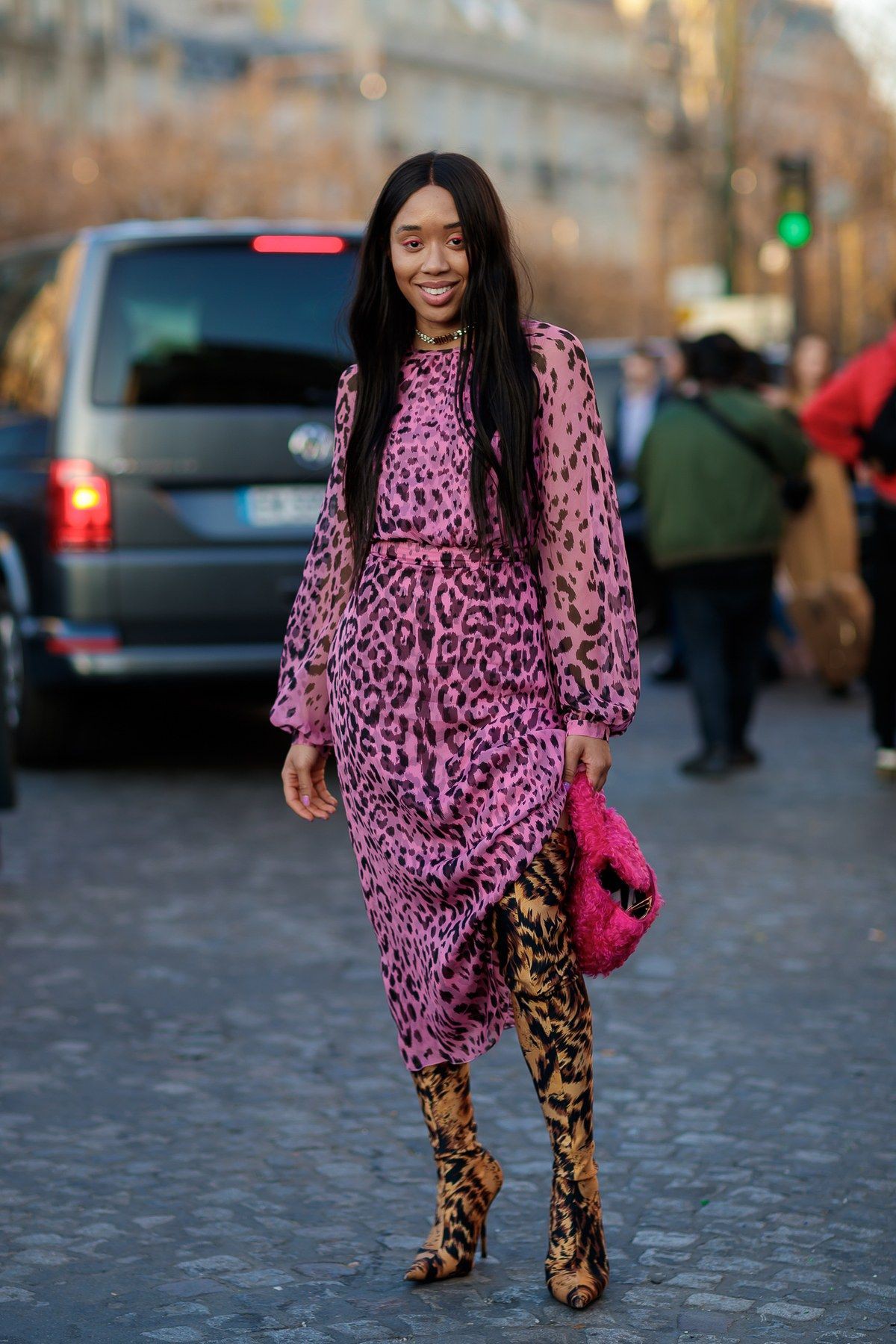 Pink outfit ideas with fur tights, fur, new york fashion week: Fashion show,  Fashion week,  Fashion photography,  instafashion,  Pink Fur,  New York Fashion Week,  Paris Fashion Week  