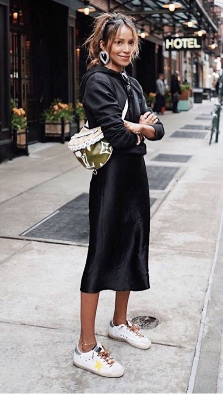 Black clothing ideas with silk little black dress, dress shoe