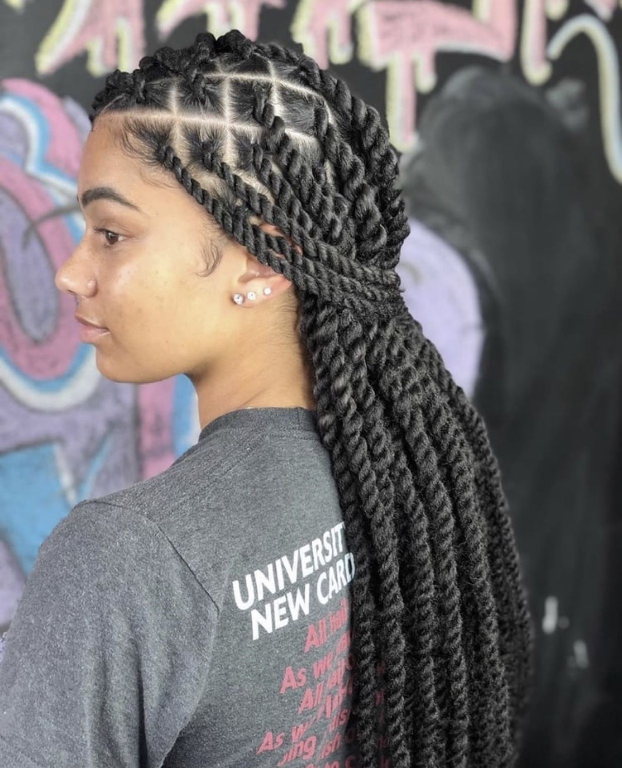 Hairstyles for black girls, hair twists, box braids, black hair, long hair, bob cut