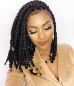 Shoulder length box braids, crochet braids, box braids, black hair, long hair, lace wig, bob cut: Lace wig,  Bob cut,  Long hair,  Crochet braids,  Box braids,  Braided Hairstyles,  Black hair  