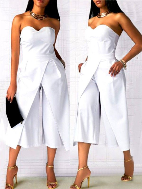 Combinaison femme chic mariage, jumpsuits & rompers, strapless dress ...