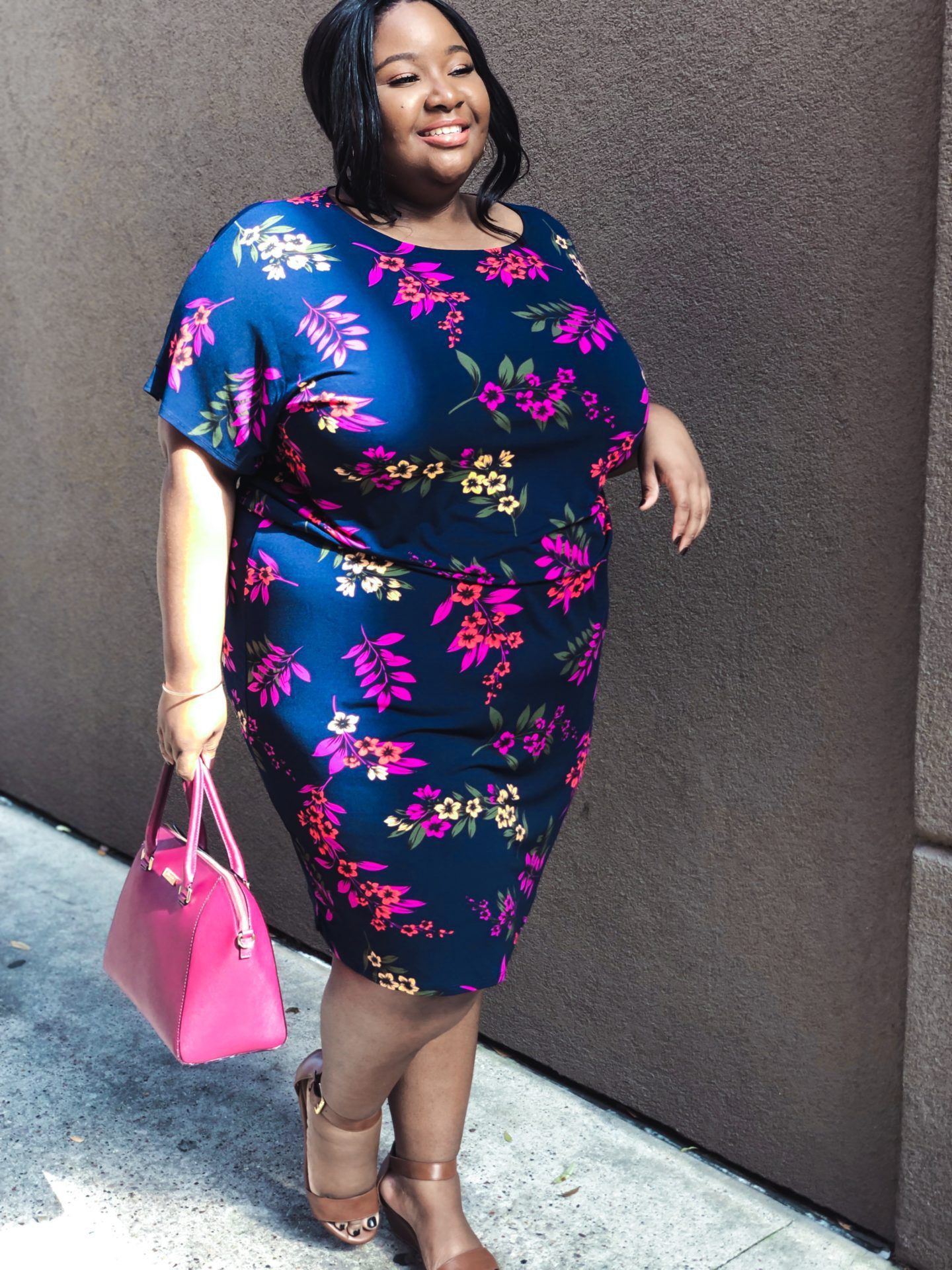 Plus size work outfit plus size clothing, cocktail dress: Cocktail Dresses,  fashion model,  Magenta And Purple Outfit  