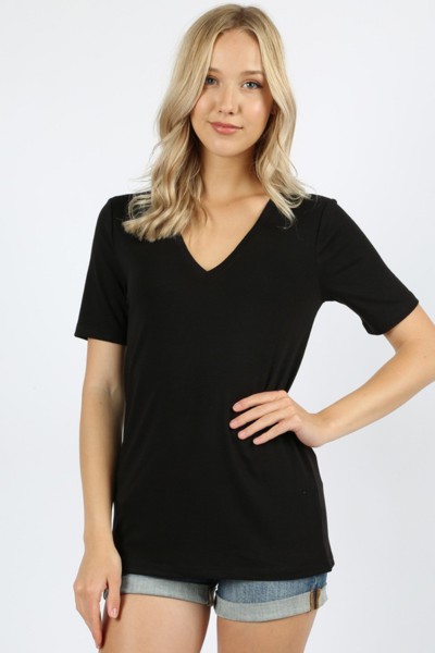 Black V Neck T-shirt