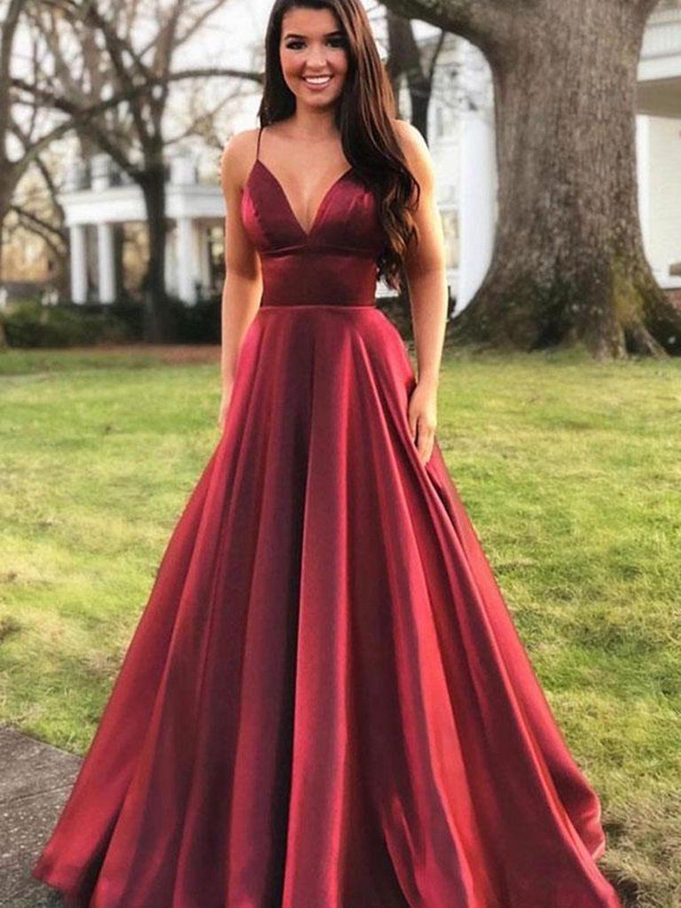 Colour ideas burgundy prom dresses bridal party dress, bridesmaid dress ...