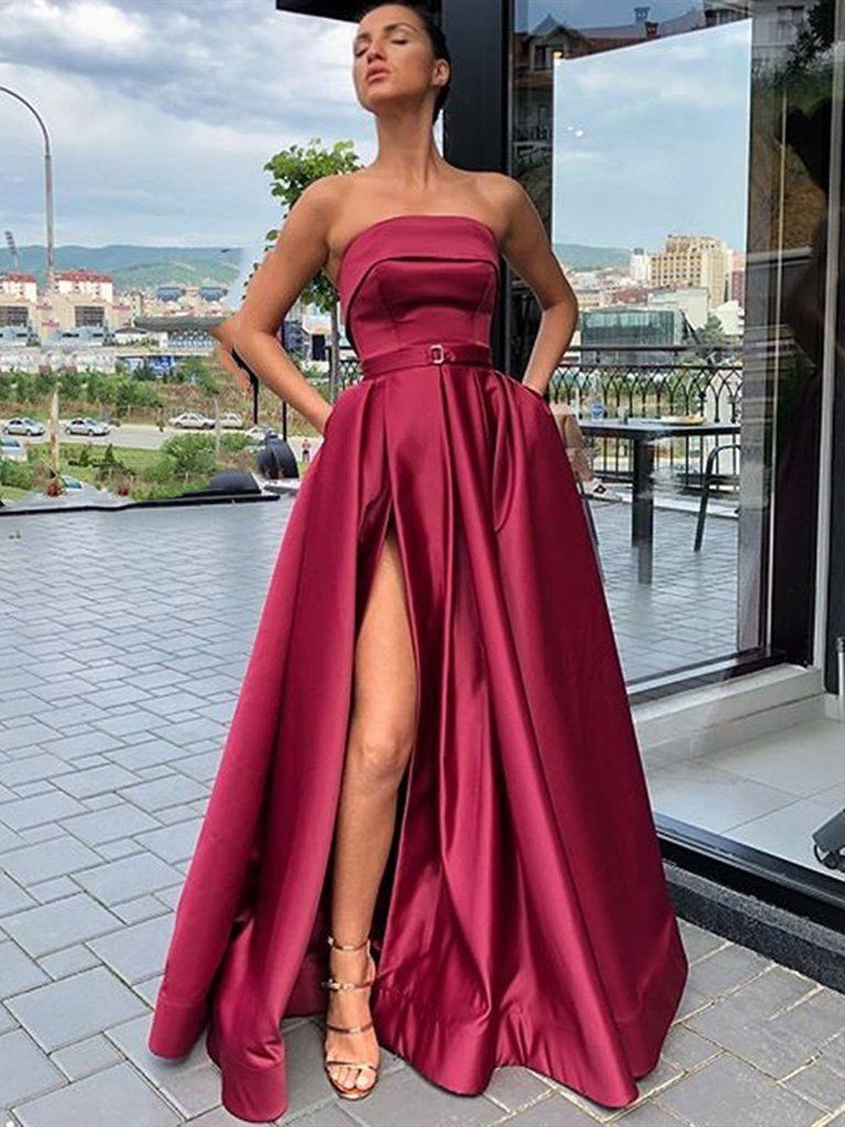 Lookbook fashion burgundy prom dress bridal party dress, bridesmaid dress: Evening gown,  Bridesmaid dress,  Ball gown,  fashion model,  Prom Dresses,  Haute couture,  Formal wear,  Bridal Party Dress  