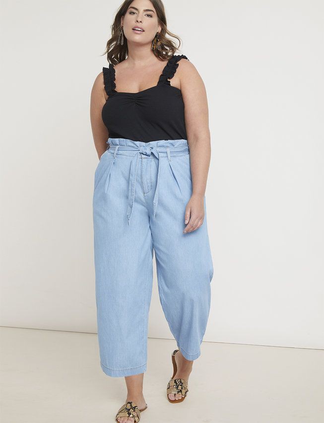 Colour outfit, you must try culottes plus size plus size clothing, one piece garment, plus size pants: fashion model,  Plus size outfit,  White And Blue Outfit  