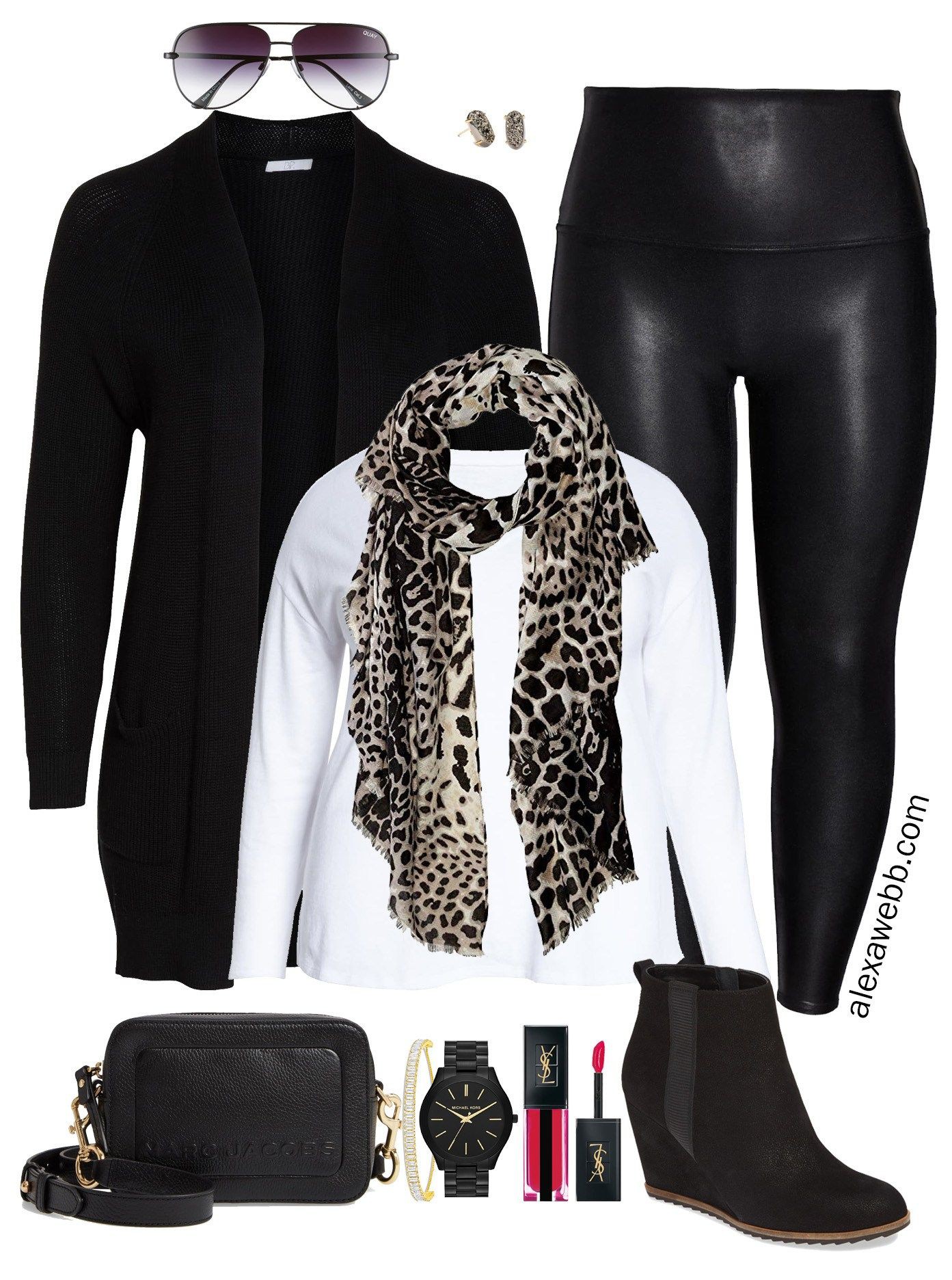 Leather legging outfit plus size