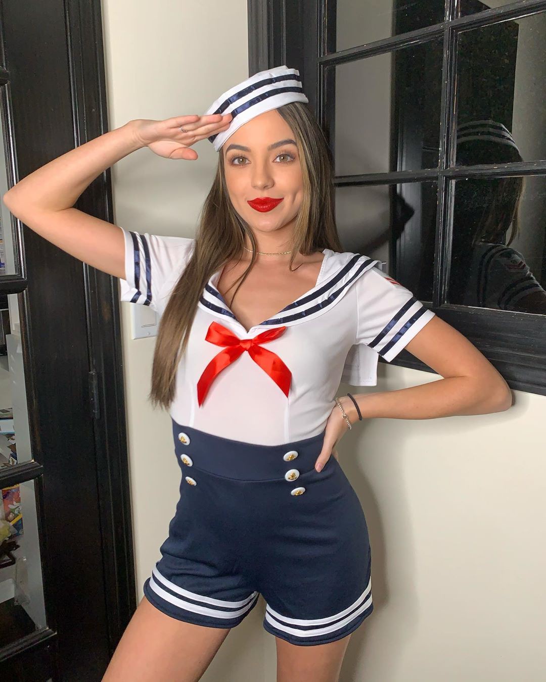 Vanessa Merrell uniform colour ideas, best photoshoot ideas, hot legs: Cheerleading Uniform,  Uniform,  TikTok Star Vanessa Merrell  