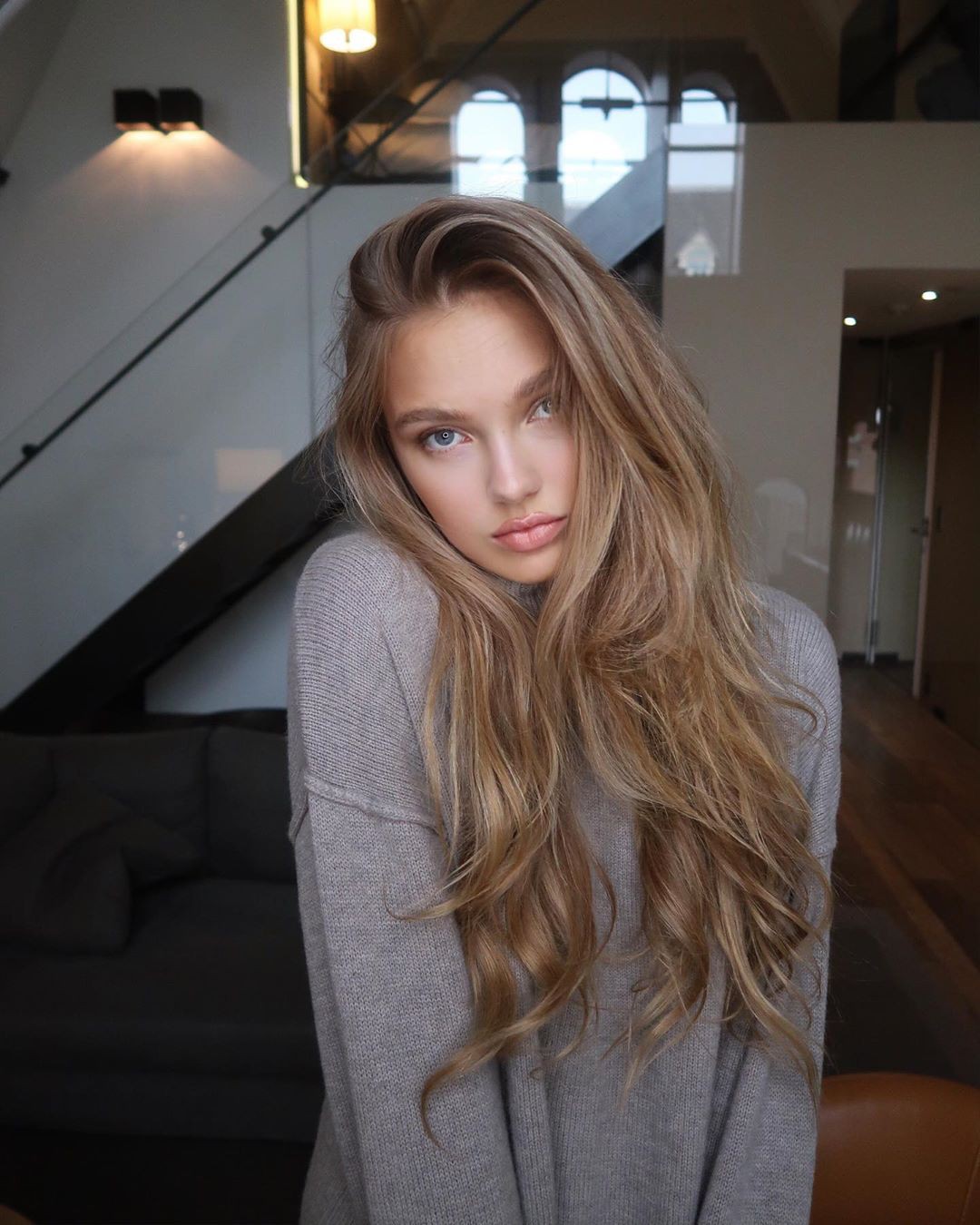 Romee Strijd cute blond hairs, Cute Face, Natural Lipstick