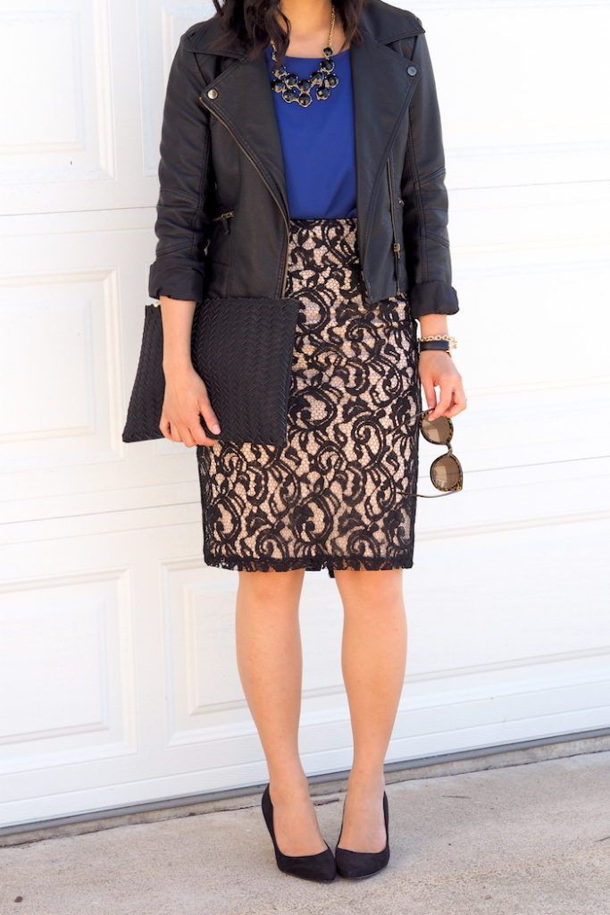 Brown and black outfit ideas with pencil skirt, formal wear, leather: Pencil skirt,  Formal wear,  Skirt Outfits,  Brown And Black Outfit  