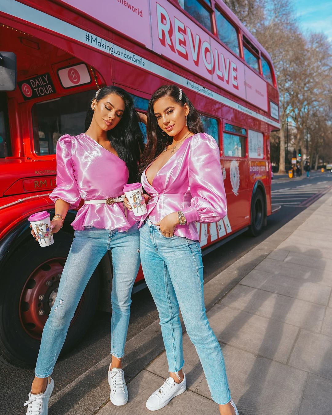 pink matching ideas for girls with jeans, attire ideas, mode of transport: Instagram girls,  Pink And Red Outfit  