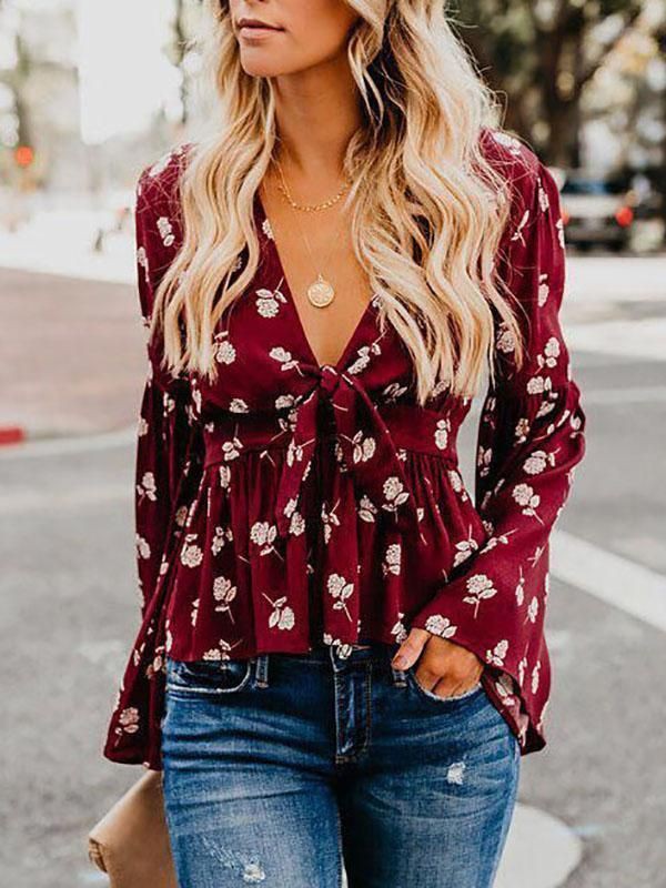 Nice ideas for Bell sleeve, T-shirt: Bell sleeve,  Maroon Dress,  V Nack Blouse  