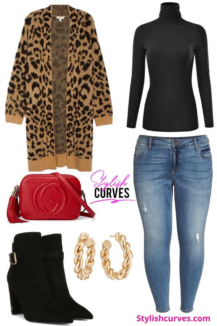 Plus size winter outfit ideas: winter outfits,  Plus size outfit,  Black And Pink Outfit  