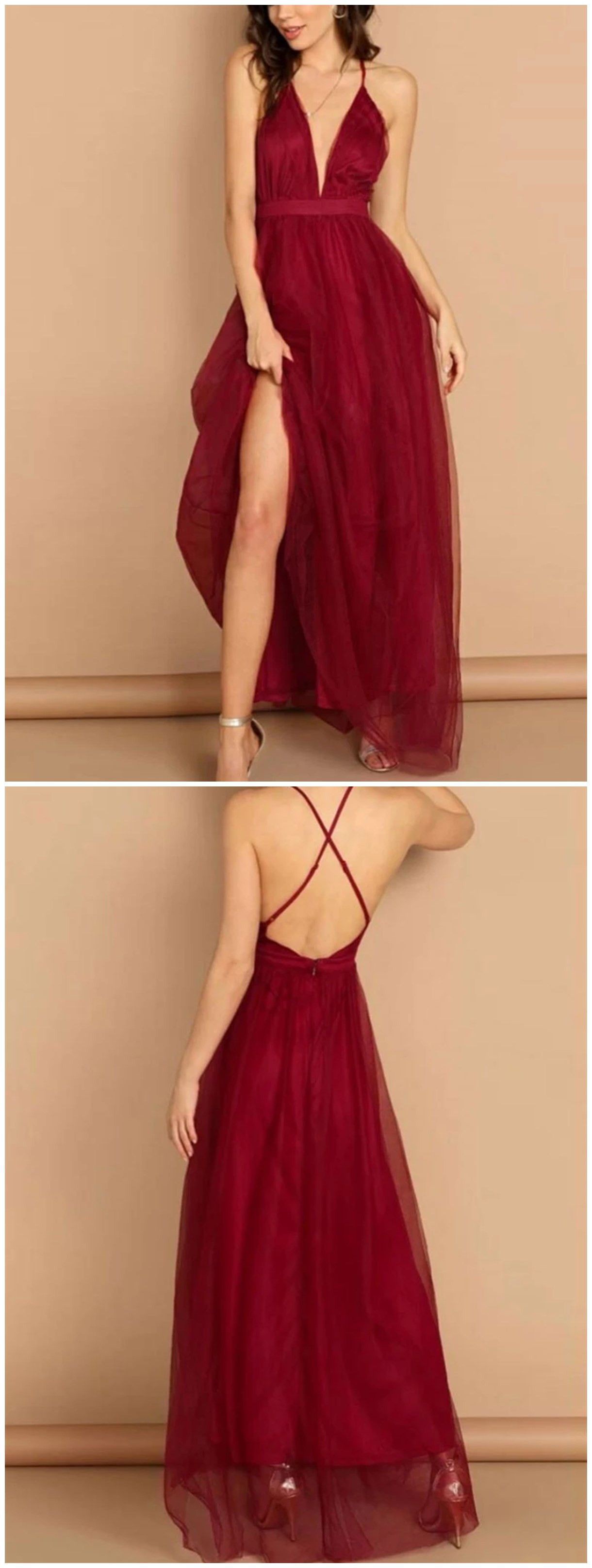 Cute dresses for women party: party outfits,  Cocktail Dresses,  Backless dress,  Bridesmaid dress,  Prom Dresses,  Maroon And Red Outfit  