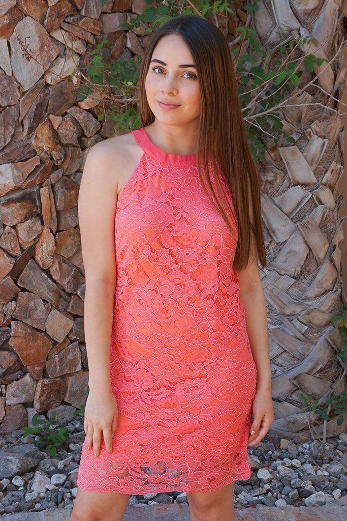 Orange and pink cocktail dress day dress: Cocktail Dresses,  day dress,  Holiday Fashion,  Orange And Pink Outfit,  Orange Dress  